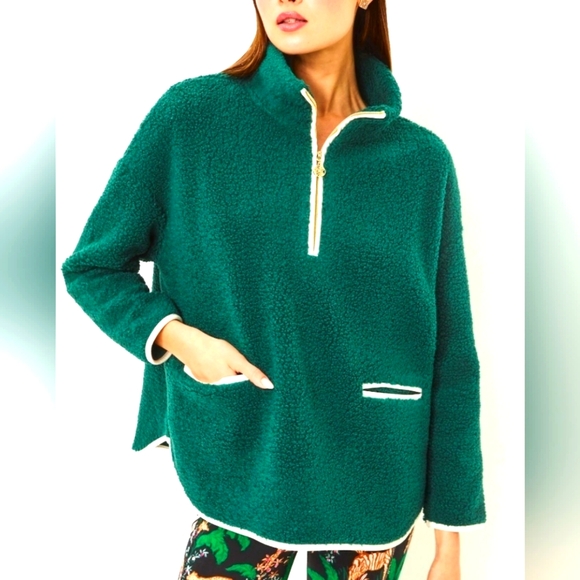 LILLY PULITZER Soreen Sherpa Popover SIZE S NWT - Picture 1 of 2